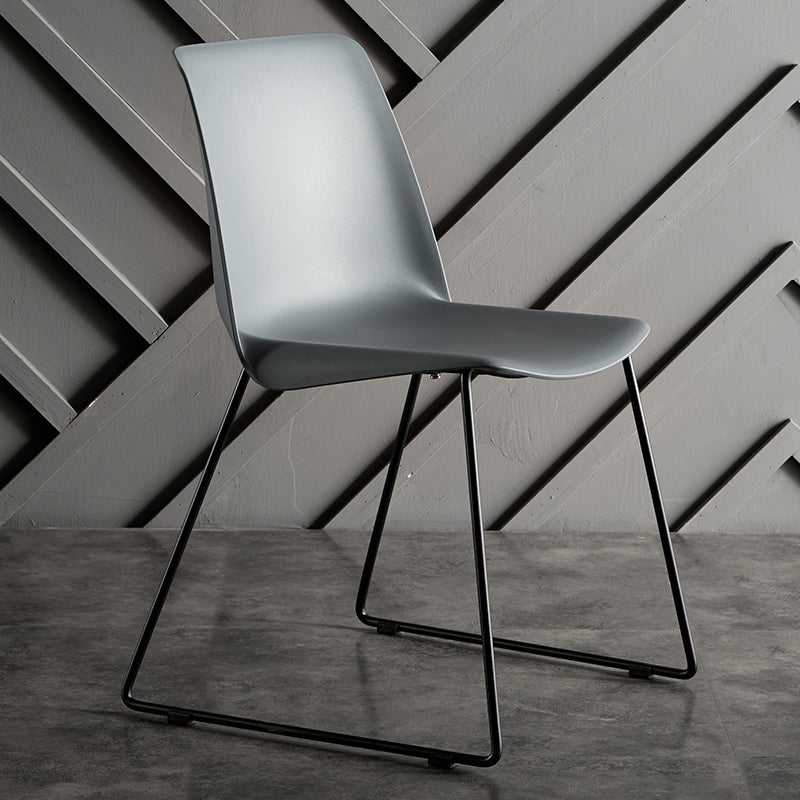 Industrial Style Metal Dining Room Chairs Armless Dining Chair for Restaurant Grey 1 Piece Clearhalo ' kitchen&dining_furn' 'Dining Chairs' 'Dining Tables & Seating' 'dining_chair' 'Furniture' 'furniture_dining_chair' 'Kitchen & Dining Furniture' 'kitchen' 3968151