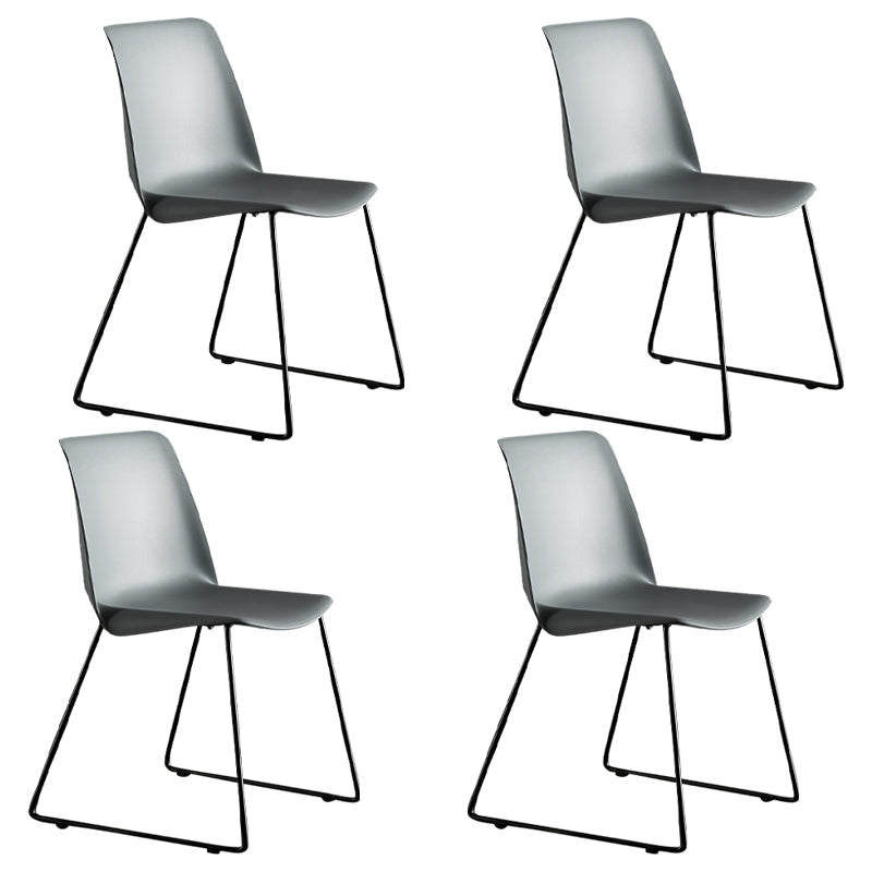 Industrial Style Metal Dining Room Chairs Armless Dining Chair for Restaurant Grey Set of 4 Clearhalo ' kitchen&dining_furn' 'Dining Chairs' 'Dining Tables & Seating' 'dining_chair' 'Furniture' 'furniture_dining_chair' 'Kitchen & Dining Furniture' 'kitchen' 3968154