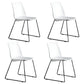 Industrial Style Metal Dining Room Chairs Armless Dining Chair for Restaurant White Set of 4 Clearhalo ' kitchen&dining_furn' 'Dining Chairs' 'Dining Tables & Seating' 'dining_chair' 'Furniture' 'furniture_dining_chair' 'Kitchen & Dining Furniture' 'kitchen' 3968161