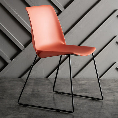 Industrial Style Metal Dining Room Chairs Armless Dining Chair for Restaurant Red 1 Piece Clearhalo ' kitchen&dining_furn' 'Dining Chairs' 'Dining Tables & Seating' 'dining_chair' 'Furniture' 'furniture_dining_chair' 'Kitchen & Dining Furniture' 'kitchen' 3968163