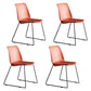 Industrial Style Metal Dining Room Chairs Armless Dining Chair for Restaurant Red Set of 4 Clearhalo ' kitchen&dining_furn' 'Dining Chairs' 'Dining Tables & Seating' 'dining_chair' 'Furniture' 'furniture_dining_chair' 'Kitchen & Dining Furniture' 'kitchen' 3968166