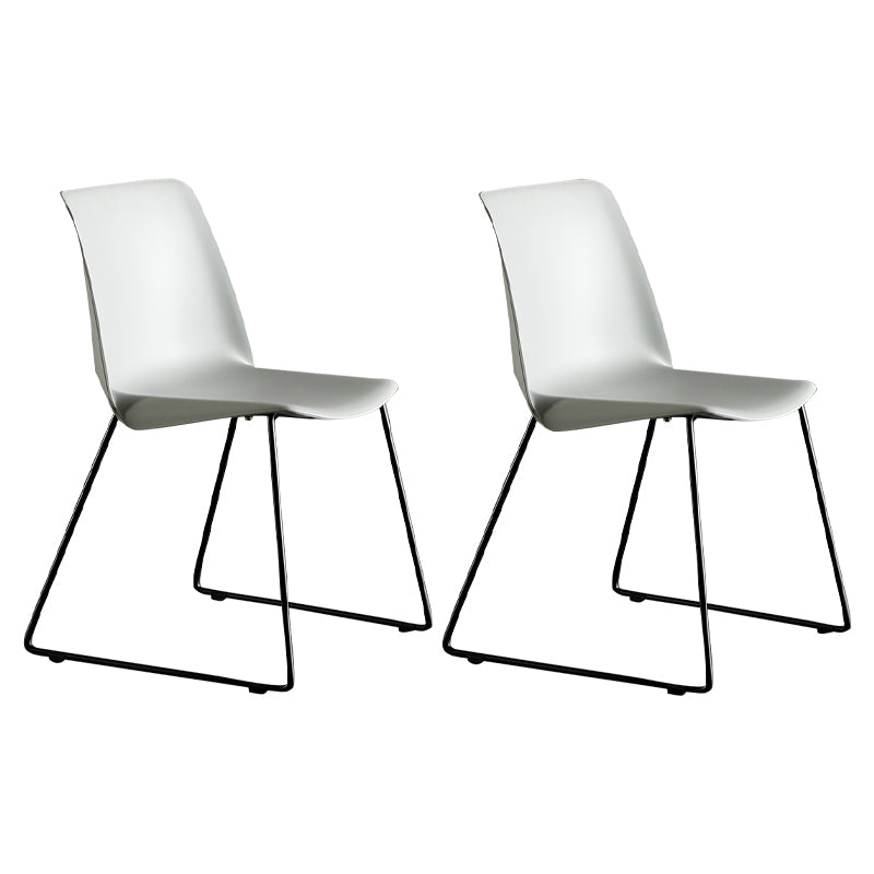 Industrial Style Metal Dining Room Chairs Armless Dining Chair for Restaurant Beige Set of 2 Clearhalo ' kitchen&dining_furn' 'Dining Chairs' 'Dining Tables & Seating' 'dining_chair' 'Furniture' 'furniture_dining_chair' 'Kitchen & Dining Furniture' 'kitchen' 3968168