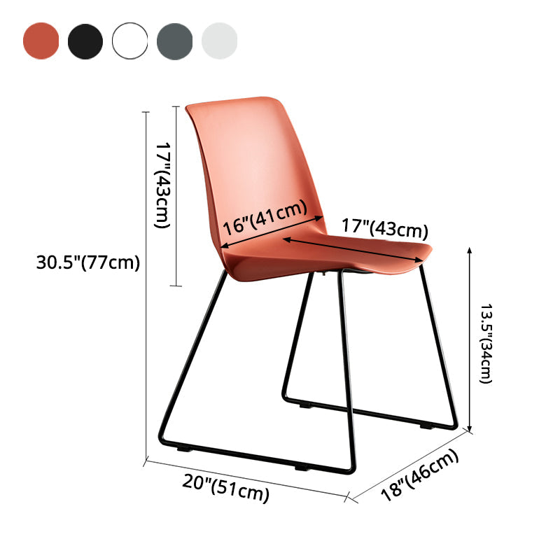 Industrial Style Metal Dining Room Chairs Armless Dining Chair for Restaurant Clearhalo ' kitchen&dining_furn' 'Dining Chairs' 'Dining Tables & Seating' 'dining_chair' 'Furniture' 'furniture_dining_chair' 'Kitchen & Dining Furniture' 'kitchen' 3968170