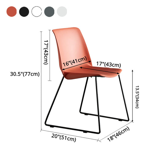 Industrial Style Metal Dining Room Chairs Armless Dining Chair for Restaurant Clearhalo ' kitchen&dining_furn' 'Dining Chairs' 'Dining Tables & Seating' 'dining_chair' 'Furniture' 'furniture_dining_chair' 'Kitchen & Dining Furniture' 'kitchen' 3968170