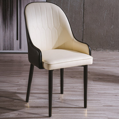 Glam Style Metal Dining Chairs Matte Finish Dining Arm Side Chair for Kitchen White 1 Piece Black Clearhalo ' kitchen&dining_furn' 'Dining Chairs' 'Dining Tables & Seating' 'dining_chair' 'furn' 'furn_dining_chair' 'Furniture' 'furniture_dining_chair' 'Kitchen & Dining Furniture' 'kitchen' 3968177