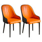 Glam Style Metal Dining Chairs Matte Finish Dining Arm Side Chair for Kitchen Orange 2 Piece Set Black Clearhalo ' kitchen&dining_furn' 'Dining Chairs' 'Dining Tables & Seating' 'dining_chair' 'furn' 'furn_dining_chair' 'Furniture' 'furniture_dining_chair' 'Kitchen & Dining Furniture' 'kitchen' 3968185
