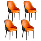 Glam Style Metal Dining Chairs Matte Finish Dining Arm Side Chair for Kitchen Orange 4 Piece Set Black Clearhalo ' kitchen&dining_furn' 'Dining Chairs' 'Dining Tables & Seating' 'dining_chair' 'furn' 'furn_dining_chair' 'Furniture' 'furniture_dining_chair' 'Kitchen & Dining Furniture' 'kitchen' 3968187