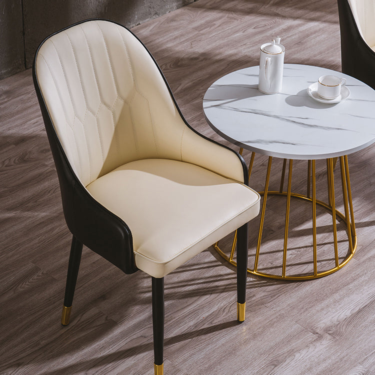 Glam Style Metal Dining Chairs Matte Finish Dining Arm Side Chair for Kitchen Clearhalo ' kitchen&dining_furn' 'Dining Chairs' 'Dining Tables & Seating' 'dining_chair' 'furn' 'furn_dining_chair' 'Furniture' 'furniture_dining_chair' 'Kitchen & Dining Furniture' 'kitchen' 3968189