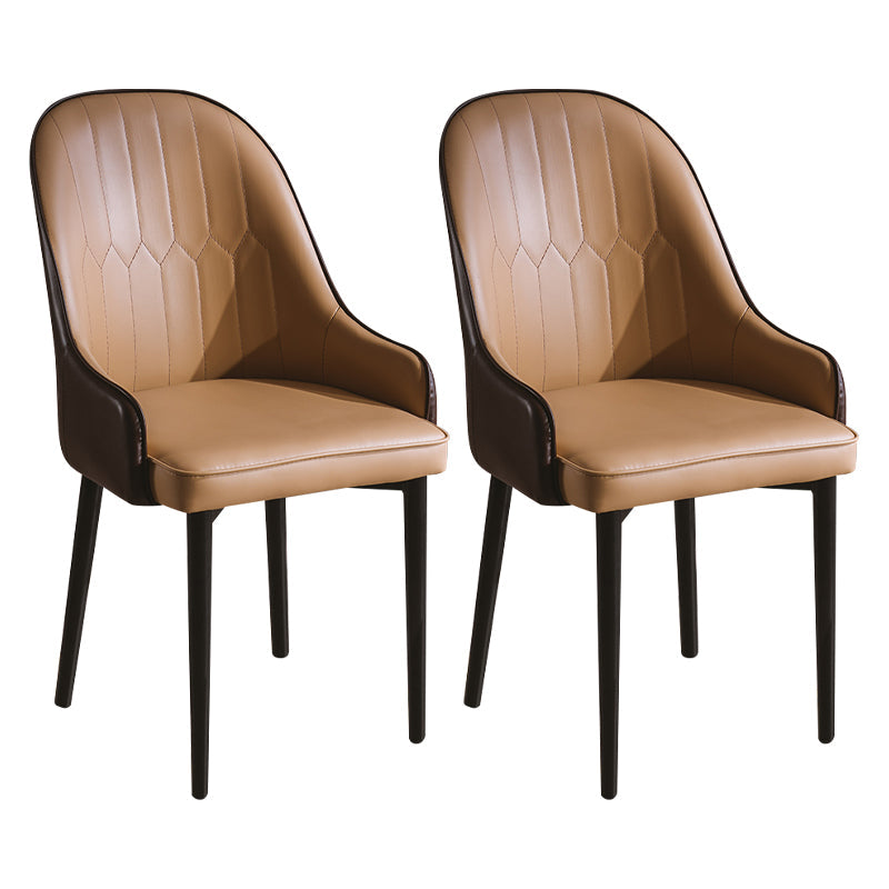 Glam Style Metal Dining Chairs Matte Finish Dining Arm Side Chair for Kitchen Nude 2 Piece Set Black Clearhalo ' kitchen&dining_furn' 'Dining Chairs' 'Dining Tables & Seating' 'dining_chair' 'furn' 'furn_dining_chair' 'Furniture' 'furniture_dining_chair' 'Kitchen & Dining Furniture' 'kitchen' 3968192