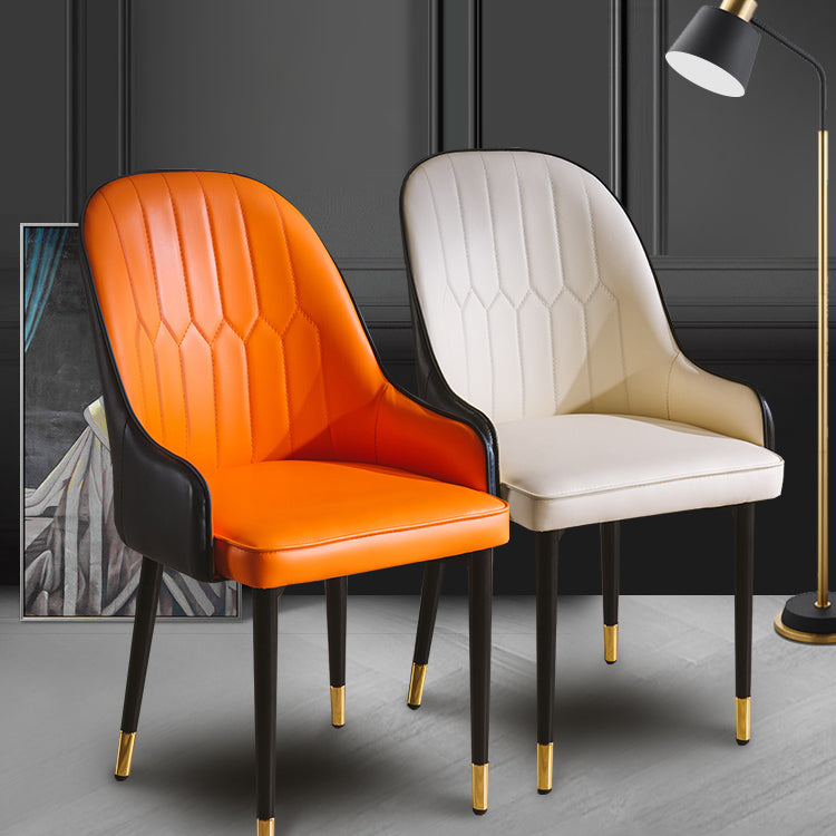 Glam Style Metal Dining Chairs Matte Finish Dining Arm Side Chair for Kitchen Clearhalo ' kitchen&dining_furn' 'Dining Chairs' 'Dining Tables & Seating' 'dining_chair' 'furn' 'furn_dining_chair' 'Furniture' 'furniture_dining_chair' 'Kitchen & Dining Furniture' 'kitchen' 3968195