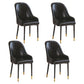 Glam Style Metal Dining Chairs Matte Finish Dining Arm Side Chair for Kitchen Black 4 Piece Set Brass Gold Clearhalo ' kitchen&dining_furn' 'Dining Chairs' 'Dining Tables & Seating' 'dining_chair' 'furn' 'furn_dining_chair' 'Furniture' 'furniture_dining_chair' 'Kitchen & Dining Furniture' 'kitchen' 3968204