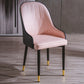 Glam Style Metal Dining Chairs Matte Finish Dining Arm Side Chair for Kitchen Light Pink 1 Piece Brass Gold Clearhalo ' kitchen&dining_furn' 'Dining Chairs' 'Dining Tables & Seating' 'dining_chair' 'furn' 'furn_dining_chair' 'Furniture' 'furniture_dining_chair' 'Kitchen & Dining Furniture' 'kitchen' 3968217