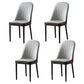 Glam Style Metal Dining Room Chairs Armless Parsons Leather Chair for Restaurant Grey 4 Piece Set Black Clearhalo ' kitchen&dining_furn' 'Dining Chairs' 'Dining Tables & Seating' 'dining_chair' 'furn' 'furn_dining_chair' 'Furniture' 'furniture_dining_chair' 'Kitchen & Dining Furniture' 'kitchen' 3968226