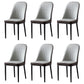 Glam Style Metal Dining Room Chairs Armless Parsons Leather Chair for Restaurant Grey 6 Piece Set Black Clearhalo ' kitchen&dining_furn' 'Dining Chairs' 'Dining Tables & Seating' 'dining_chair' 'furn' 'furn_dining_chair' 'Furniture' 'furniture_dining_chair' 'Kitchen & Dining Furniture' 'kitchen' 3968228