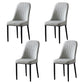 Glam Style Metal Dining Room Chairs Armless Parsons Leather Chair for Restaurant Light Gray 4 Piece Set Black Clearhalo ' kitchen&dining_furn' 'Dining Chairs' 'Dining Tables & Seating' 'dining_chair' 'furn' 'furn_dining_chair' 'Furniture' 'furniture_dining_chair' 'Kitchen & Dining Furniture' 'kitchen' 3968238