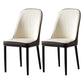Glam Style Metal Dining Room Chairs Armless Parsons Leather Chair for Restaurant White-Brown 2 Piece Set Black Clearhalo ' kitchen&dining_furn' 'Dining Chairs' 'Dining Tables & Seating' 'dining_chair' 'furn' 'furn_dining_chair' 'Furniture' 'furniture_dining_chair' 'Kitchen & Dining Furniture' 'kitchen' 3968253