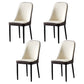 Glam Style Metal Dining Room Chairs Armless Parsons Leather Chair for Restaurant White-Brown 4 Piece Set Black Clearhalo ' kitchen&dining_furn' 'Dining Chairs' 'Dining Tables & Seating' 'dining_chair' 'furn' 'furn_dining_chair' 'Furniture' 'furniture_dining_chair' 'Kitchen & Dining Furniture' 'kitchen' 3968254