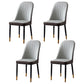 Glam Style Metal Dining Room Chairs Armless Parsons Leather Chair for Restaurant Grey 4 Piece Set Brass Gold Clearhalo ' kitchen&dining_furn' 'Dining Chairs' 'Dining Tables & Seating' 'dining_chair' 'furn' 'furn_dining_chair' 'Furniture' 'furniture_dining_chair' 'Kitchen & Dining Furniture' 'kitchen' 3968266