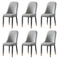 Glam Style Metal Dining Room Chairs Armless Parsons Leather Chair for Restaurant Light Gray 6 Piece Set Brass Gold Clearhalo ' kitchen&dining_furn' 'Dining Chairs' 'Dining Tables & Seating' 'dining_chair' 'furn' 'furn_dining_chair' 'Furniture' 'furniture_dining_chair' 'Kitchen & Dining Furniture' 'kitchen' 3968273