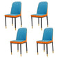 Glam Style Metal Dining Room Chairs Armless Parsons Leather Chair for Restaurant Blue-Orange 4 Piece Set Brass Gold Clearhalo ' kitchen&dining_furn' 'Dining Chairs' 'Dining Tables & Seating' 'dining_chair' 'furn' 'furn_dining_chair' 'Furniture' 'furniture_dining_chair' 'Kitchen & Dining Furniture' 'kitchen' 3968281