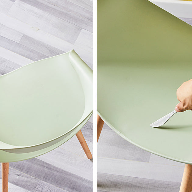 Scandinavian Armless Dining Chairs Eames Side Dining Chairs with Wood Legs Clearhalo ' kitchen&dining_furn' 'Dining Chairs' 'Dining Tables & Seating' 'dining_chair' 'Furniture' 'furniture_dining_chair' 'Kitchen & Dining Furniture' 'kitchen' 3968302