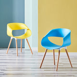 Scandinavian Armless Dining Chairs Eames Side Dining Chairs with Wood Legs Clearhalo ' kitchen&dining_furn' 'Dining Chairs' 'Dining Tables & Seating' 'dining_chair' 'Furniture' 'furniture_dining_chair' 'Kitchen & Dining Furniture' 'kitchen' 3968310