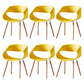Scandinavian Armless Dining Chairs Eames Side Dining Chairs with Wood Legs Yellow Set of 6 Clearhalo ' kitchen&dining_furn' 'Dining Chairs' 'Dining Tables & Seating' 'dining_chair' 'Furniture' 'furniture_dining_chair' 'Kitchen & Dining Furniture' 'kitchen' 3968319