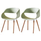 Scandinavian Armless Dining Chairs Eames Side Dining Chairs with Wood Legs Mint Green Set of 2 Clearhalo ' kitchen&dining_furn' 'Dining Chairs' 'Dining Tables & Seating' 'dining_chair' 'Furniture' 'furniture_dining_chair' 'Kitchen & Dining Furniture' 'kitchen' 3968335