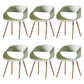 Scandinavian Armless Dining Chairs Eames Side Dining Chairs with Wood Legs Mint Green Set of 6 Clearhalo ' kitchen&dining_furn' 'Dining Chairs' 'Dining Tables & Seating' 'dining_chair' 'Furniture' 'furniture_dining_chair' 'Kitchen & Dining Furniture' 'kitchen' 3968337