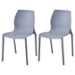 Stackable Plastic Dining Side Chair Scandinavian Solid Back Armless Dining Chairs Grey 2 Piece Set Clearhalo ' kitchen&dining_furn' 'Dining Chairs' 'Dining Tables & Seating' 'dining_chair' 'furn' 'furn_dining_chair' 'Furniture' 'furniture_dining_chair' 'Kitchen & Dining Furniture' 'kitchen' 3968346