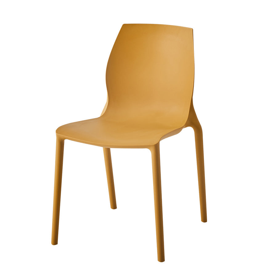 Stackable Plastic Dining Side Chair Scandinavian Solid Back Armless Dining Chairs Clearhalo ' kitchen&dining_furn' 'Dining Chairs' 'Dining Tables & Seating' 'dining_chair' 'furn' 'furn_dining_chair' 'Furniture' 'furniture_dining_chair' 'Kitchen & Dining Furniture' 'kitchen' 3968347