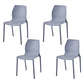 Stackable Plastic Dining Side Chair Scandinavian Solid Back Armless Dining Chairs Grey 4 Piece Set Clearhalo ' kitchen&dining_furn' 'Dining Chairs' 'Dining Tables & Seating' 'dining_chair' 'furn' 'furn_dining_chair' 'Furniture' 'furniture_dining_chair' 'Kitchen & Dining Furniture' 'kitchen' 3968348