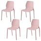 Stackable Plastic Dining Side Chair Scandinavian Solid Back Armless Dining Chairs Pink 4 Piece Set Clearhalo ' kitchen&dining_furn' 'Dining Chairs' 'Dining Tables & Seating' 'dining_chair' 'furn' 'furn_dining_chair' 'Furniture' 'furniture_dining_chair' 'Kitchen & Dining Furniture' 'kitchen' 3968363