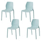 Stackable Plastic Dining Side Chair Scandinavian Solid Back Armless Dining Chairs Blue 4 Piece Set Clearhalo ' kitchen&dining_furn' 'Dining Chairs' 'Dining Tables & Seating' 'dining_chair' 'furn' 'furn_dining_chair' 'Furniture' 'furniture_dining_chair' 'Kitchen & Dining Furniture' 'kitchen' 3968369