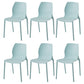 Stackable Plastic Dining Side Chair Scandinavian Solid Back Armless Dining Chairs Blue 6 Piece Set Clearhalo ' kitchen&dining_furn' 'Dining Chairs' 'Dining Tables & Seating' 'dining_chair' 'furn' 'furn_dining_chair' 'Furniture' 'furniture_dining_chair' 'Kitchen & Dining Furniture' 'kitchen' 3968370