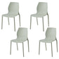 Stackable Plastic Dining Side Chair Scandinavian Solid Back Armless Dining Chairs Green 4 Piece Set Clearhalo ' kitchen&dining_furn' 'Dining Chairs' 'Dining Tables & Seating' 'dining_chair' 'furn' 'furn_dining_chair' 'Furniture' 'furniture_dining_chair' 'Kitchen & Dining Furniture' 'kitchen' 3968372