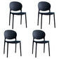 Open Back Armless Dining Chairs Plastic Stackable Dining Side Chairs (Set of 4) Black Clearhalo ' kitchen&dining_furn' 'Dining Chairs' 'Dining Tables & Seating' 'dining_chair' 'furn' 'furn_dining_chair' 'Furniture' 'furniture_dining_chair' 'Kitchen & Dining Furniture' 'kitchen' 3968397