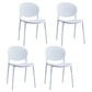 Open Back Armless Dining Chairs Plastic Stackable Dining Side Chairs (Set of 4) White Clearhalo ' kitchen&dining_furn' 'Dining Chairs' 'Dining Tables & Seating' 'dining_chair' 'furn' 'furn_dining_chair' 'Furniture' 'furniture_dining_chair' 'Kitchen & Dining Furniture' 'kitchen' 3968400