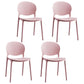 Open Back Armless Dining Chairs Plastic Stackable Dining Side Chairs (Set of 4) Pink Clearhalo ' kitchen&dining_furn' 'Dining Chairs' 'Dining Tables & Seating' 'dining_chair' 'furn' 'furn_dining_chair' 'Furniture' 'furniture_dining_chair' 'Kitchen & Dining Furniture' 'kitchen' 3968402