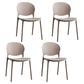 Open Back Armless Dining Chairs Plastic Stackable Dining Side Chairs (Set of 4) Khaki Clearhalo ' kitchen&dining_furn' 'Dining Chairs' 'Dining Tables & Seating' 'dining_chair' 'furn' 'furn_dining_chair' 'Furniture' 'furniture_dining_chair' 'Kitchen & Dining Furniture' 'kitchen' 3968406