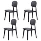 Open Back Armless Dining Chairs Scandinavian Plastic Dining Side Chair (Set of 4) Black Clearhalo ' kitchen&dining_furn' 'Dining Chairs' 'Dining Tables & Seating' 'dining_chair' 'furn' 'furn_dining_chair' 'Furniture' 'furniture_dining_chair' 'Kitchen & Dining Furniture' 'kitchen' 3968419