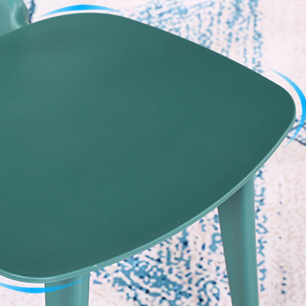 Open Back Armless Dining Chairs Scandinavian Plastic Dining Side Chair (Set of 4) Clearhalo ' kitchen&dining_furn' 'Dining Chairs' 'Dining Tables & Seating' 'dining_chair' 'furn' 'furn_dining_chair' 'Furniture' 'furniture_dining_chair' 'Kitchen & Dining Furniture' 'kitchen' 3968429