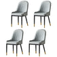 Glam Metal Dining Room Chairs Upholstered Fabric Faux Leather Armchairs Grey 4 Piece Set Clearhalo ' kitchen&dining_furn' 'Dining Chairs' 'Dining Tables & Seating' 'dining_chair' 'furn' 'furn_dining_chair' 'Furniture' 'furniture_dining_chair' 'Kitchen & Dining Furniture' 'kitchen' 3968457