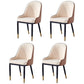 Glam Metal Dining Room Chairs Upholstered Fabric Faux Leather Armchairs Beige-Coffee 4 Piece Set Clearhalo ' kitchen&dining_furn' 'Dining Chairs' 'Dining Tables & Seating' 'dining_chair' 'furn' 'furn_dining_chair' 'Furniture' 'furniture_dining_chair' 'Kitchen & Dining Furniture' 'kitchen' 3968463