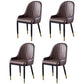 Glam Metal Dining Room Chairs Upholstered Fabric Faux Leather Armchairs Coffee 4 Piece Set Clearhalo ' kitchen&dining_furn' 'Dining Chairs' 'Dining Tables & Seating' 'dining_chair' 'furn' 'furn_dining_chair' 'Furniture' 'furniture_dining_chair' 'Kitchen & Dining Furniture' 'kitchen' 3968466