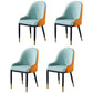 Glam Metal Dining Room Chairs Upholstered Fabric Faux Leather Armchairs Blue-Orange 4 Piece Set Clearhalo ' kitchen&dining_furn' 'Dining Chairs' 'Dining Tables & Seating' 'dining_chair' 'furn' 'furn_dining_chair' 'Furniture' 'furniture_dining_chair' 'Kitchen & Dining Furniture' 'kitchen' 3968472