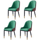 Glam Metal Dining Room Chairs Upholstered Fabric Faux Leather Armchairs Green Khaki 4 Piece Set Clearhalo ' kitchen&dining_furn' 'Dining Chairs' 'Dining Tables & Seating' 'dining_chair' 'furn' 'furn_dining_chair' 'Furniture' 'furniture_dining_chair' 'Kitchen & Dining Furniture' 'kitchen' 3968475