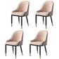 Glam Metal Dining Room Chairs Upholstered Fabric Faux Leather Armchairs Brown-Khaki 4 Piece Set Clearhalo ' kitchen&dining_furn' 'Dining Chairs' 'Dining Tables & Seating' 'dining_chair' 'furn' 'furn_dining_chair' 'Furniture' 'furniture_dining_chair' 'Kitchen & Dining Furniture' 'kitchen' 3968478