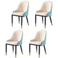Glam Metal Dining Room Chairs Upholstered Fabric Faux Leather Armchairs White-Blue 4 Piece Set Clearhalo ' kitchen&dining_furn' 'Dining Chairs' 'Dining Tables & Seating' 'dining_chair' 'furn' 'furn_dining_chair' 'Furniture' 'furniture_dining_chair' 'Kitchen & Dining Furniture' 'kitchen' 3968481