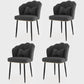 Metal Scandinavian Style Dining Side Chair Home Armless Solid Back Chair Dark Gray 4 Piece Set Black Clearhalo ' kitchen&dining_furn' 'Dining Chairs' 'Dining Tables & Seating' 'dining_chair' 'furn' 'furn_dining_chair' 'Furniture' 'furniture_dining_chair' 'Kitchen & Dining Furniture' 'kitchen' 3968487